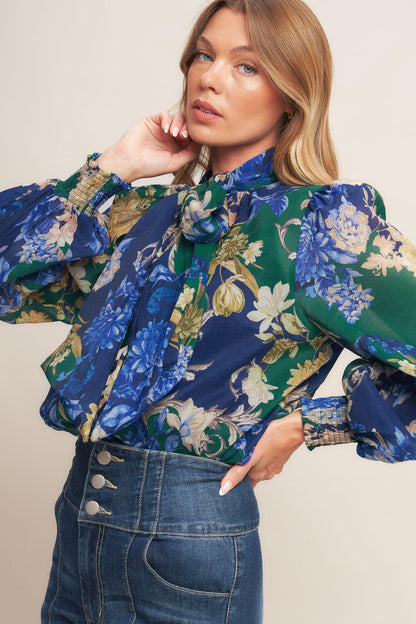 ROYAL TAPESTRY WOVEN TOP Flying Tomato