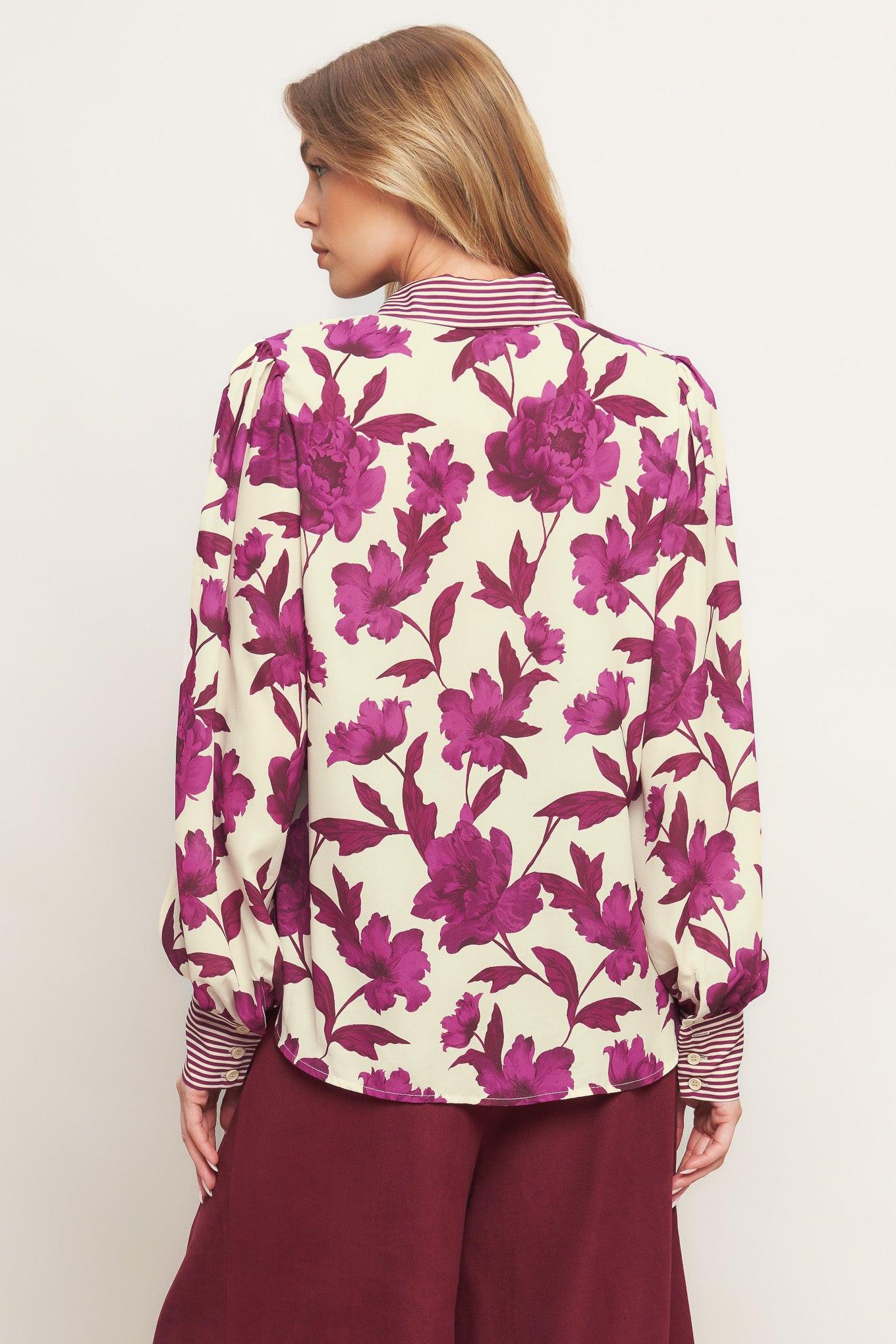 SWEET BOTANICAL CHARM WOVEN TOP Flying Tomato