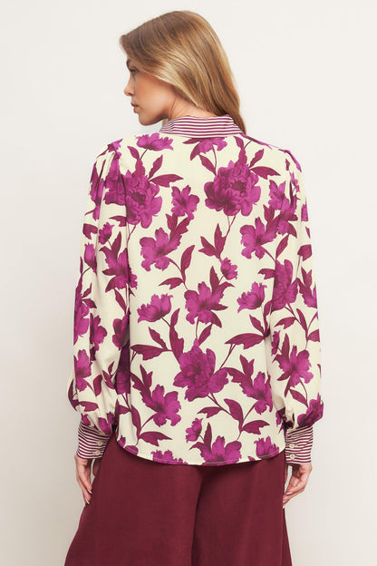 SWEET BOTANICAL CHARM WOVEN TOP Flying Tomato