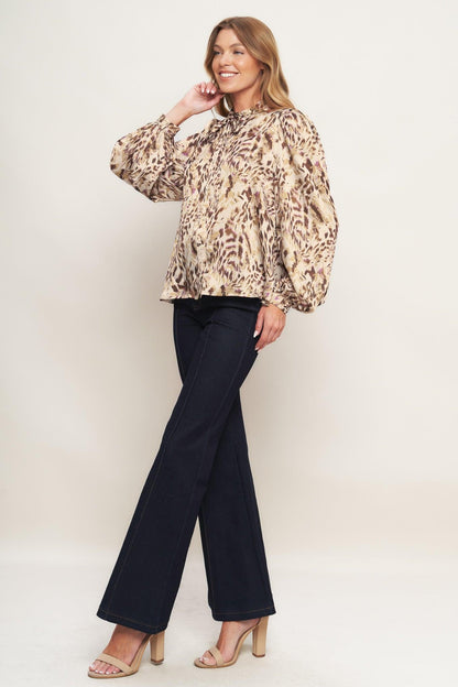 WILD CHIC CREAM WOVEN TOP Flying Tomato