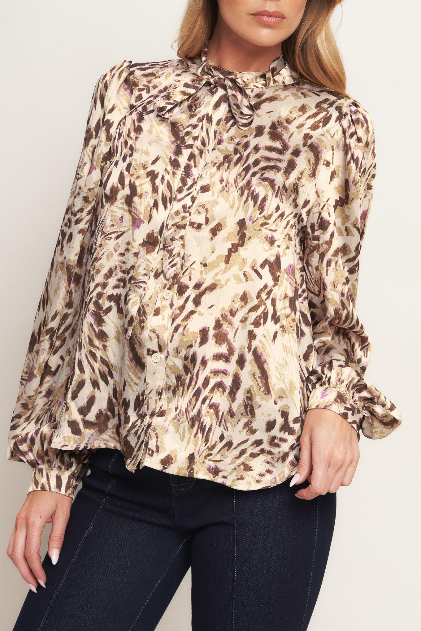 WILD CHIC CREAM WOVEN TOP Flying Tomato