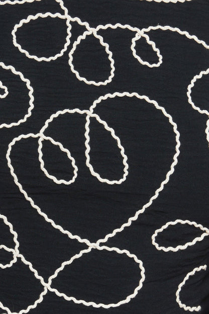 BLACK CANVAS WOVEN TOP Flying Tomato