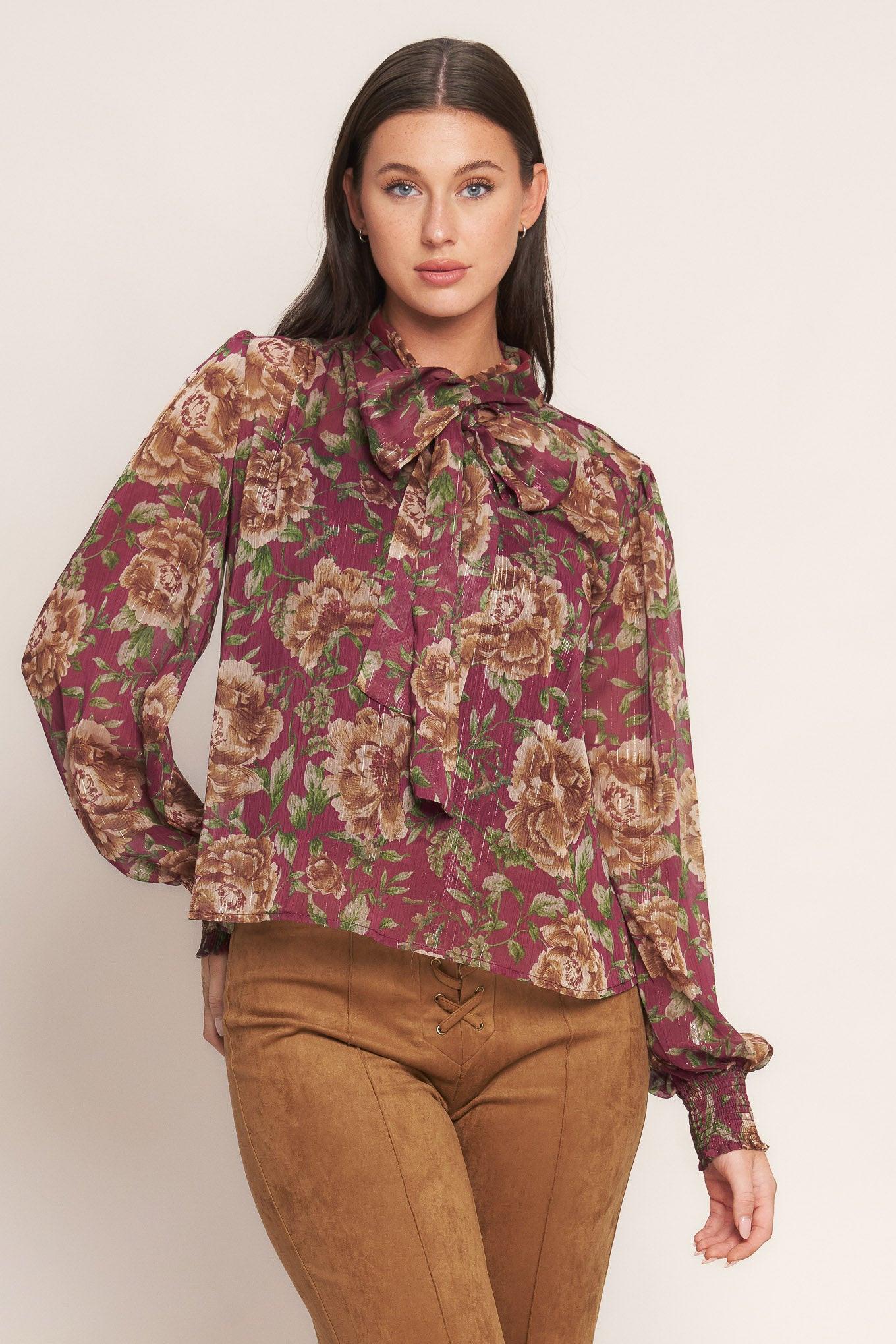 WHISPERING GARDEN WOVEN TOP Flying Tomato
