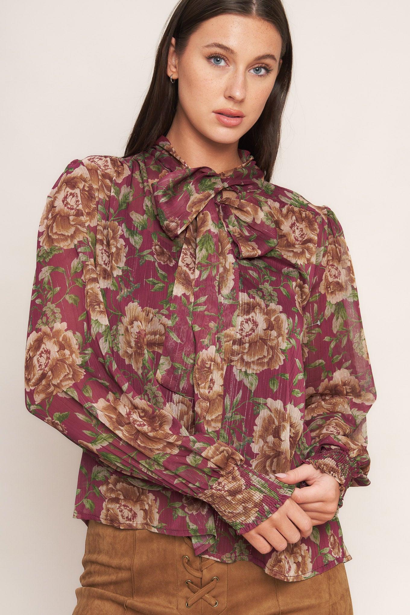 WHISPERING GARDEN WOVEN TOP Flying Tomato