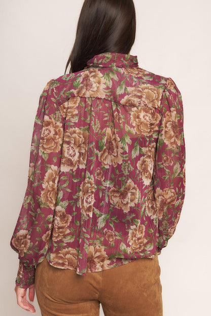 WHISPERING GARDEN WOVEN TOP Flying Tomato