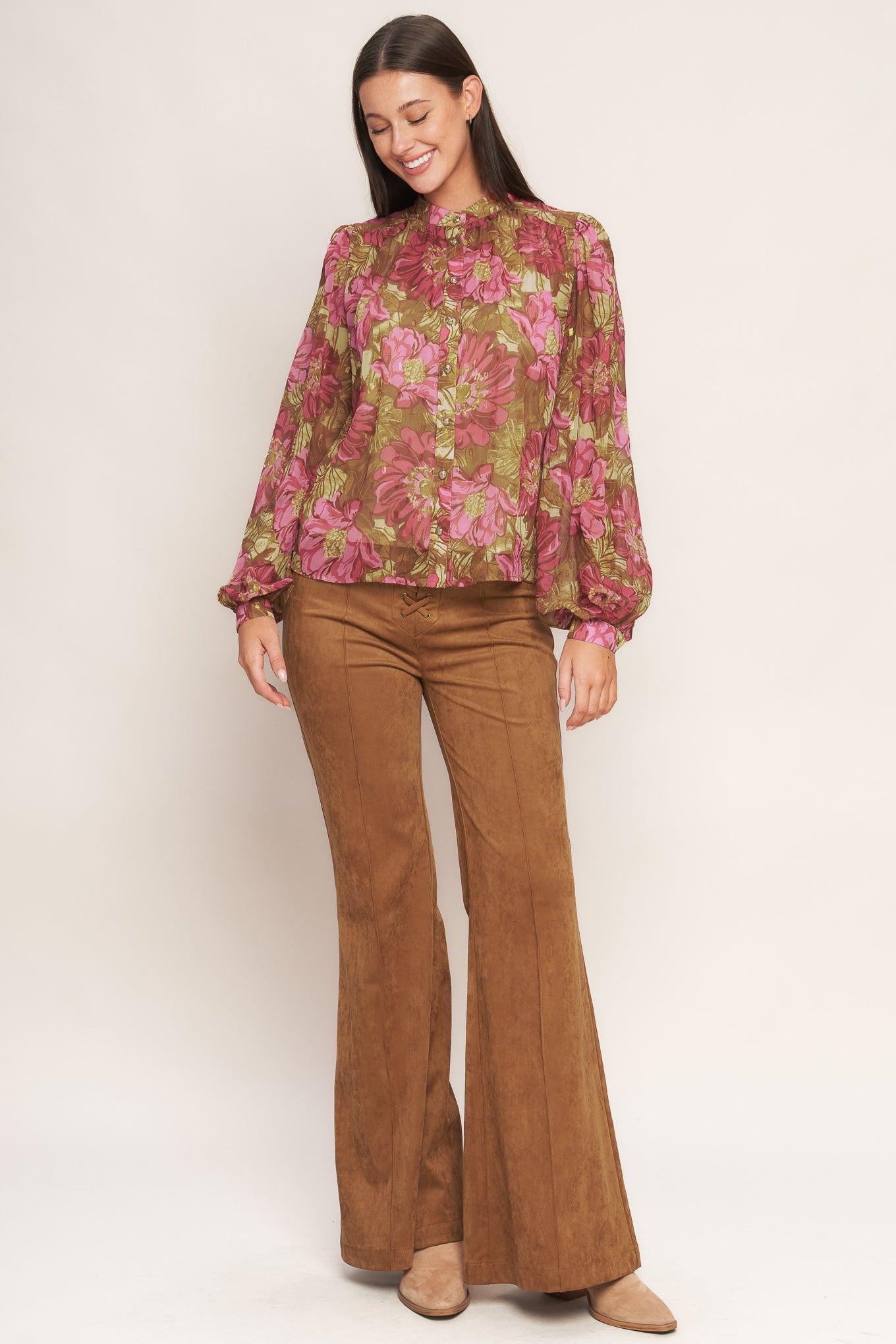 SECRET PETALS WOVEN TOP Flying Tomato