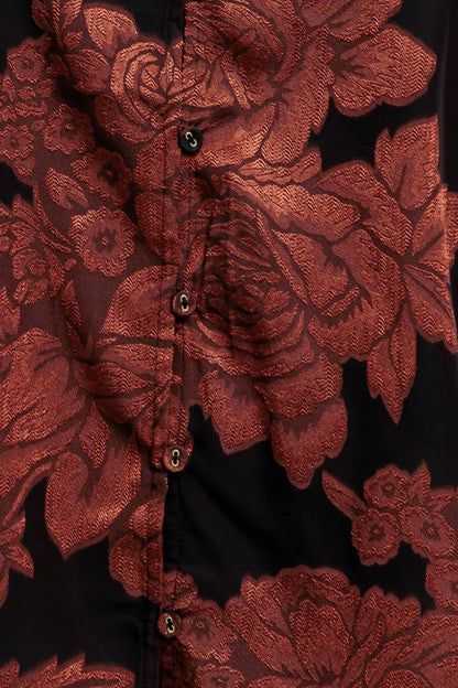 JUST DARK ENOUGH TO FEEL SPECIAL WOVEN TOP Flying Tomato