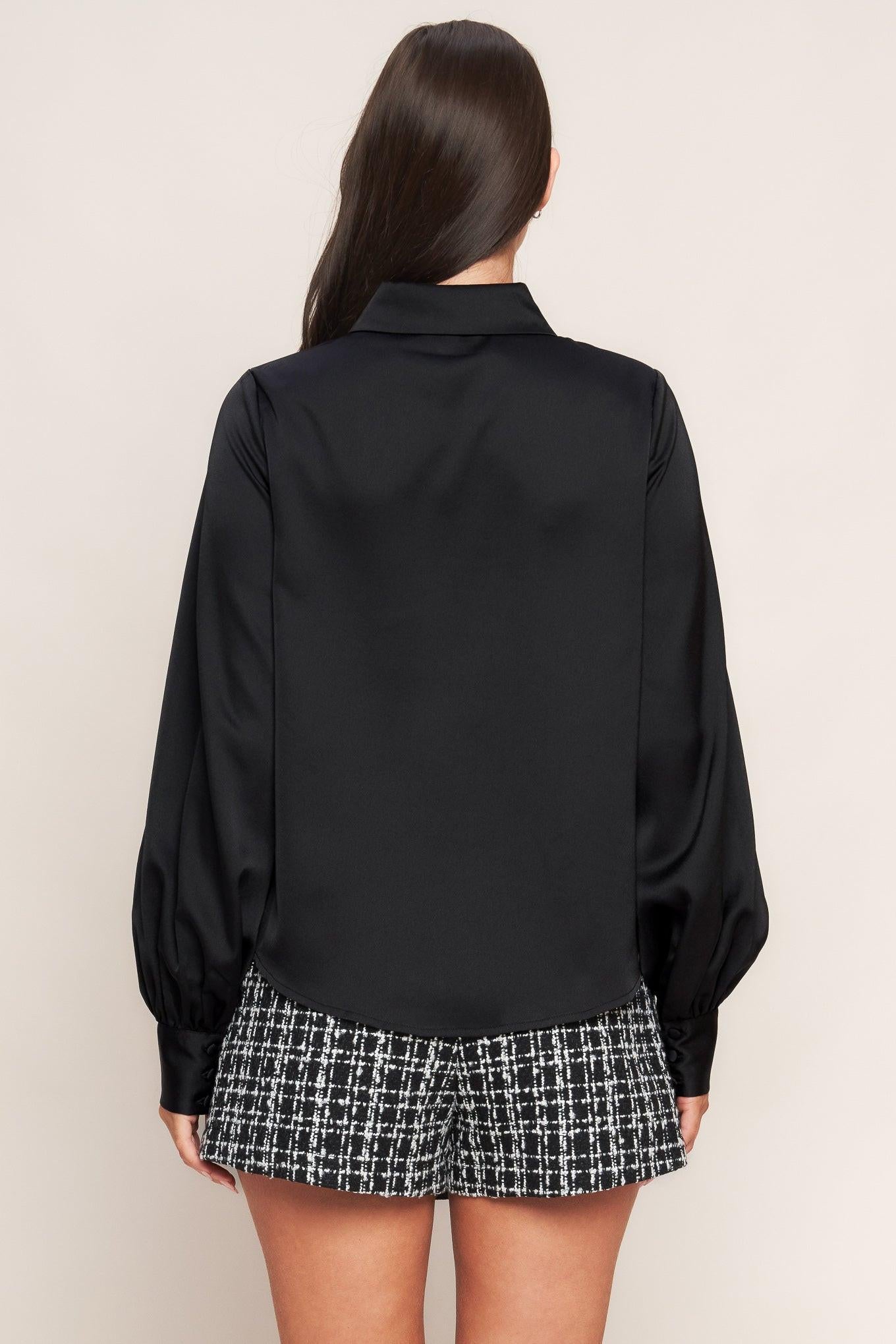 BLACK ORBIT WOVEN TOP Flying Tomato