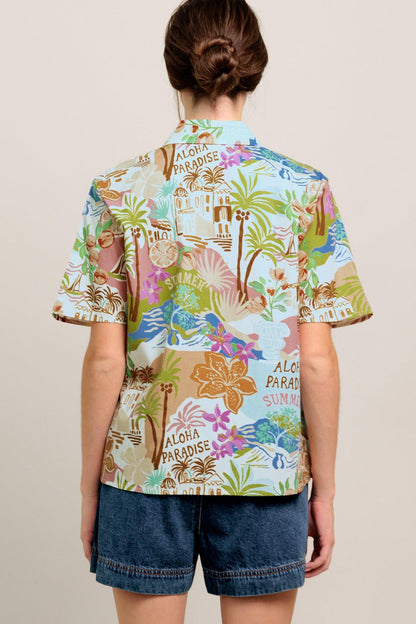SUNSHINE GETAWAY WOVEN TOP Flying Tomato