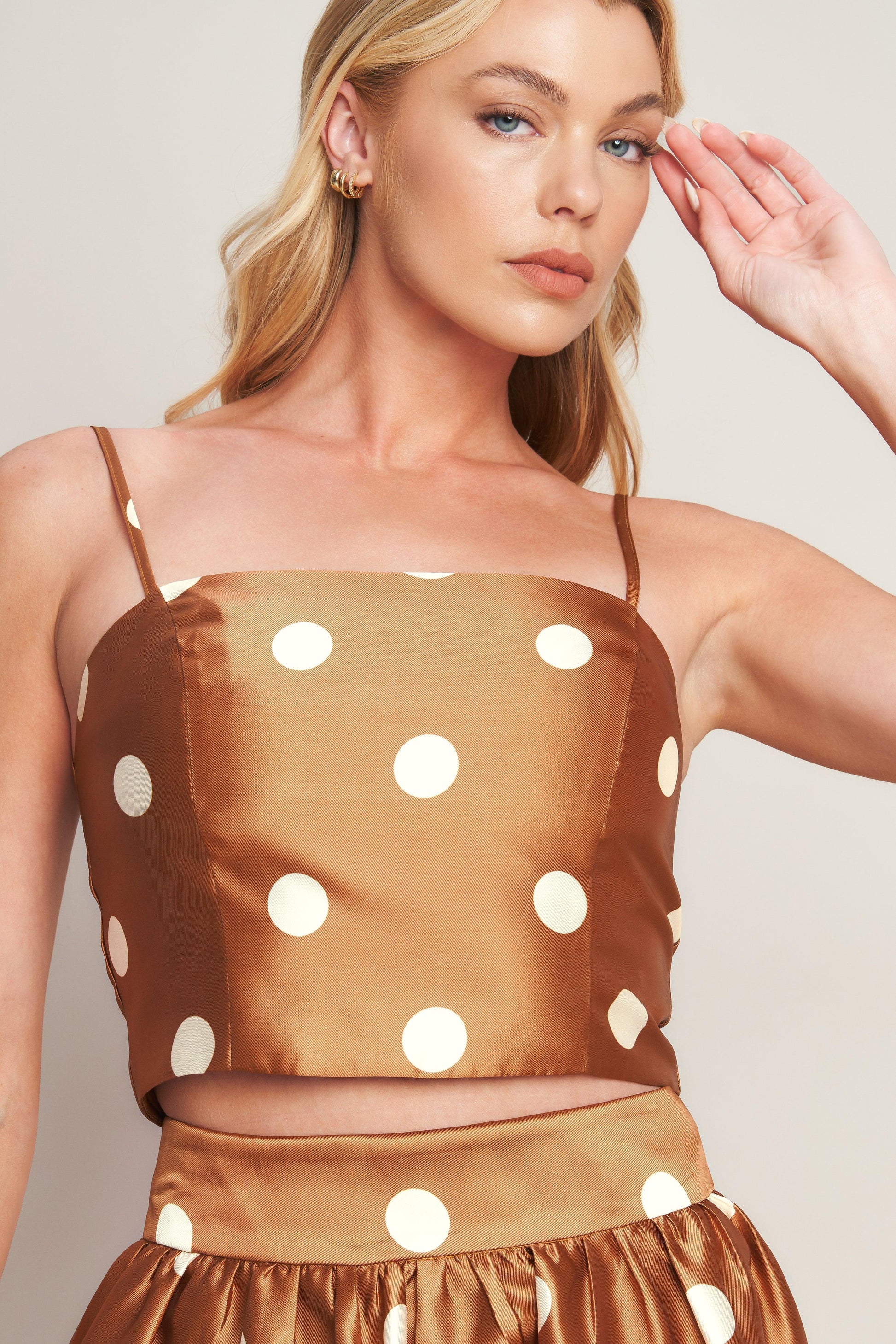 CHIC POLKA FLOW WOVEN TOP Flying Tomato