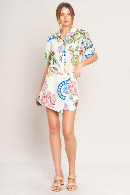 SUMMER PORCELAIN WOVEN TOP Flying Tomato
