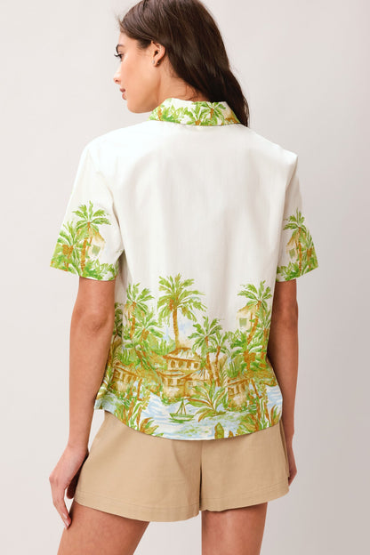 PALM CURRENT WOVEN TOP Flying Tomato