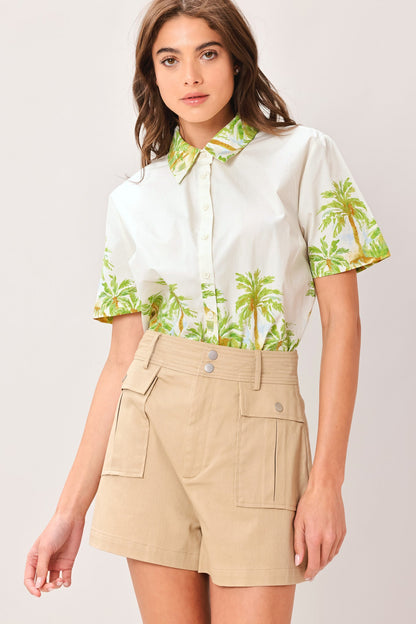 PALM CURRENT WOVEN TOP Flying Tomato