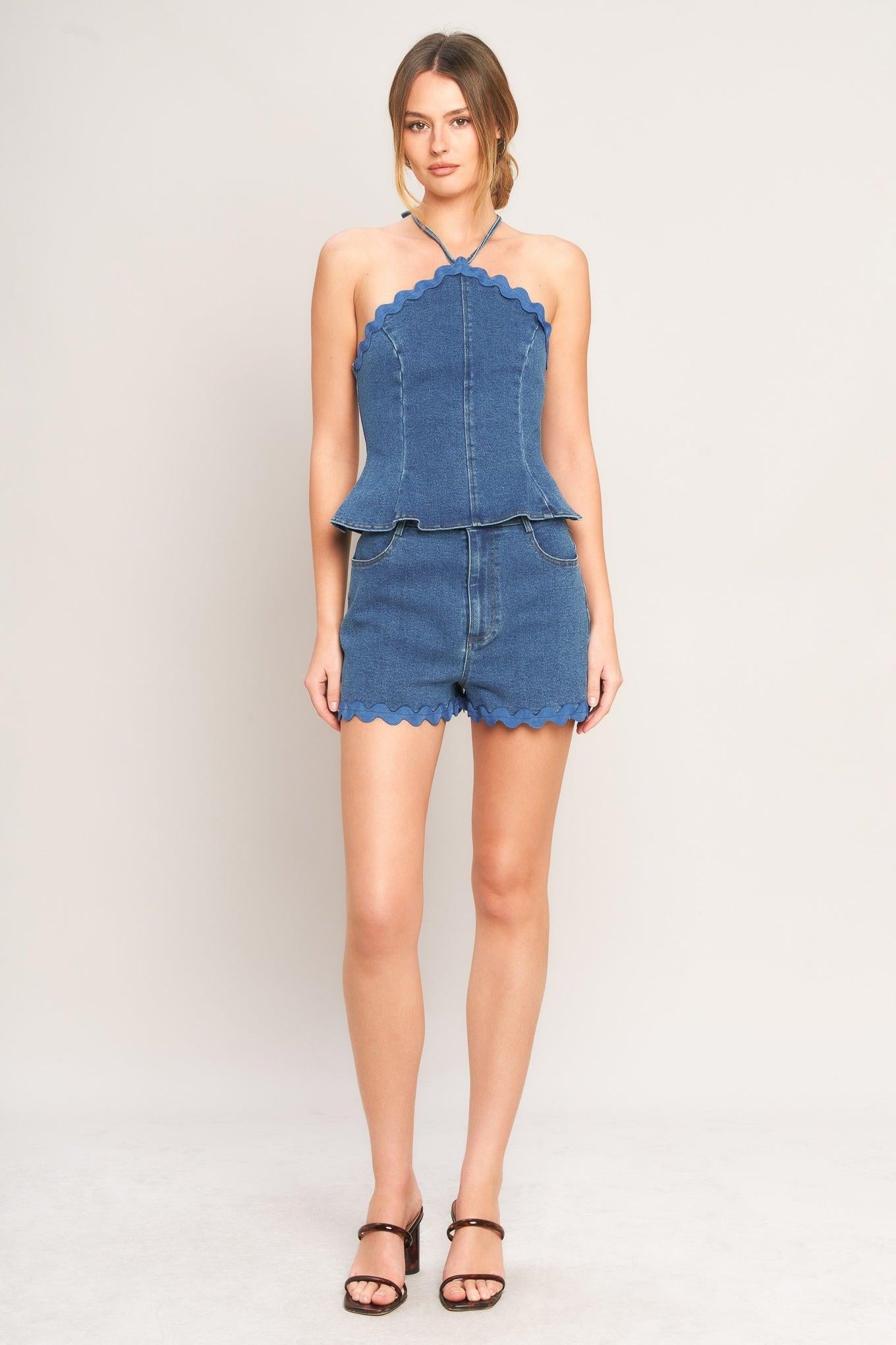 SUNNY DAY DENIM TOP Flying Tomato
