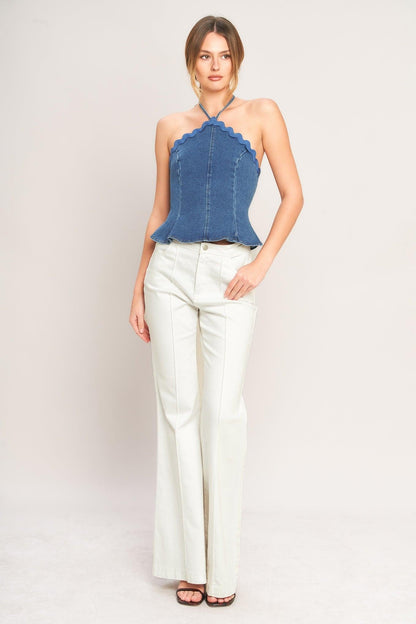 SUNNY DAY DENIM TOP Flying Tomato