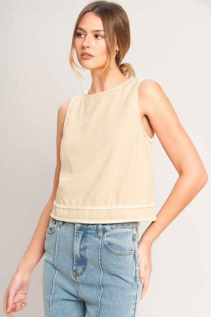 ELEVATED ESSENTIAL WOVEN TOP Flying Tomato