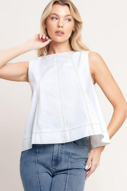 YOU CAN’T MISS WOVEN TOP Flying Tomato