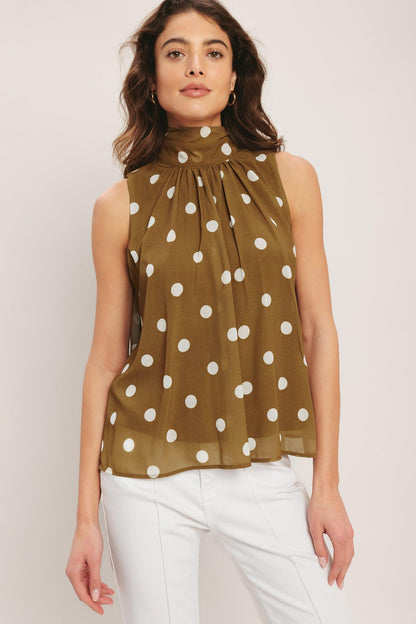 RETRO POP DOT WOVEN TOP Flying Tomato