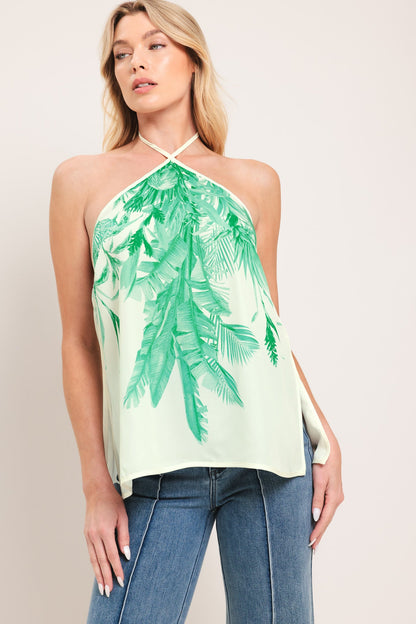PALM SERENE WOVEN TOP Flying Tomato