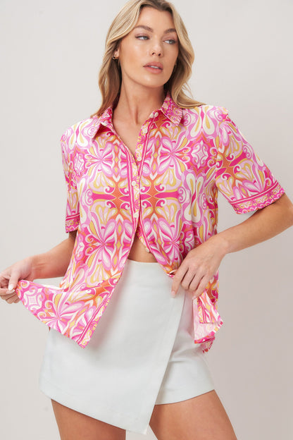 CANDY ORBIT WOVEN TOP Flying Tomato