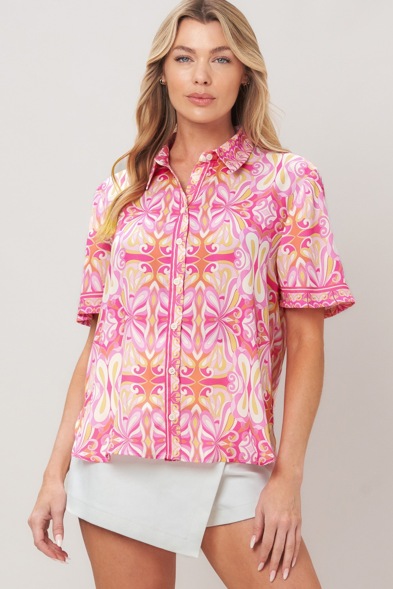 CANDY ORBIT WOVEN TOP Flying Tomato