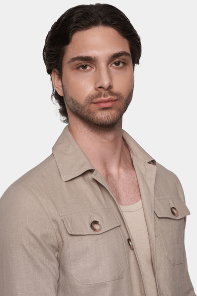 The Slim Safari Coat (Natural) Bright Moons