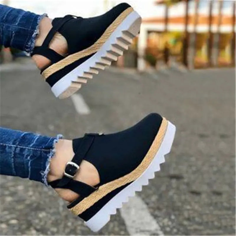 Wedge Heel Platform Women's Shoes