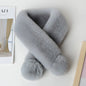 Faux Rabbit Fur Plush Scarf for Women - Winter Warmth