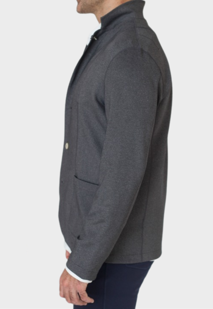 In-Flight Stretch Blazer - Charcoal Gray Buki