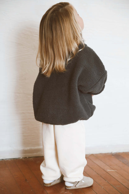 Oversize Fleece Blue Jacket Honey and Hive