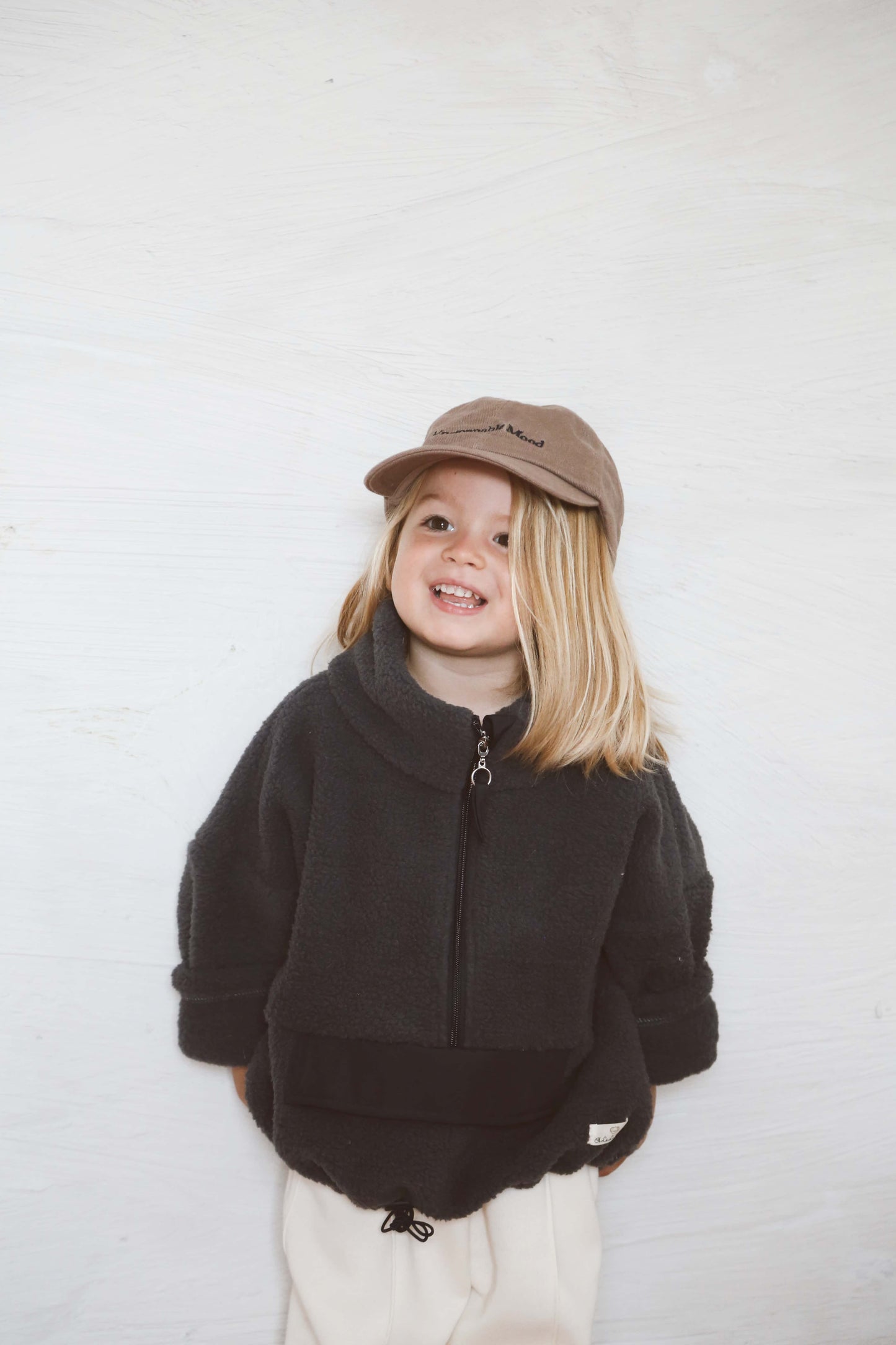 Oversize Fleece Blue Jacket Honey and Hive