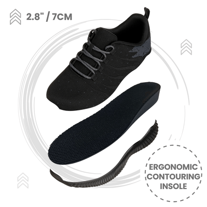 CALTO - Q216 - 2.8 Inches Taller (Black/Grey) - Ultra Lightweight Tallmenshoes.com
