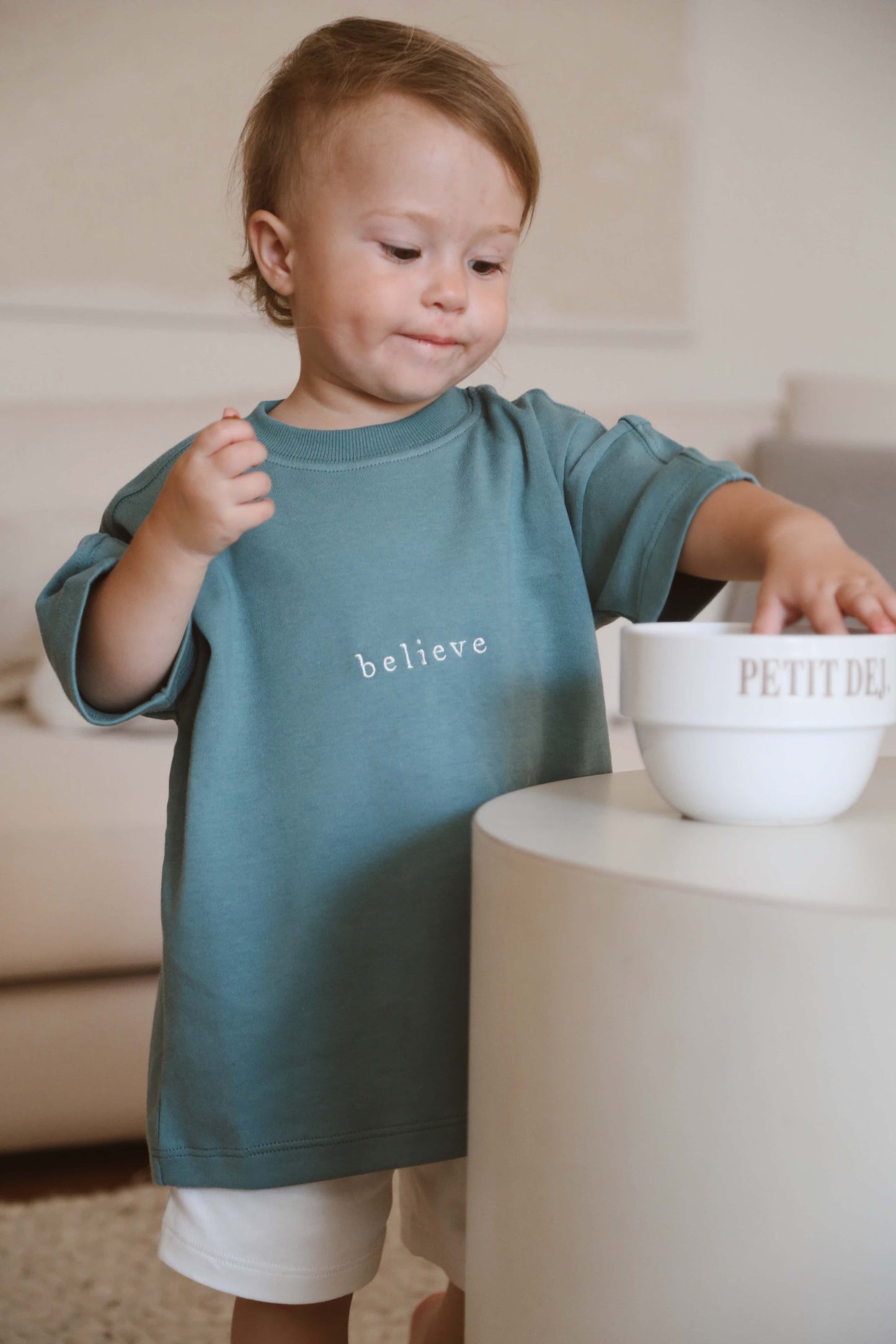 Oversize Basic Teal T-shirt Honey and Hive