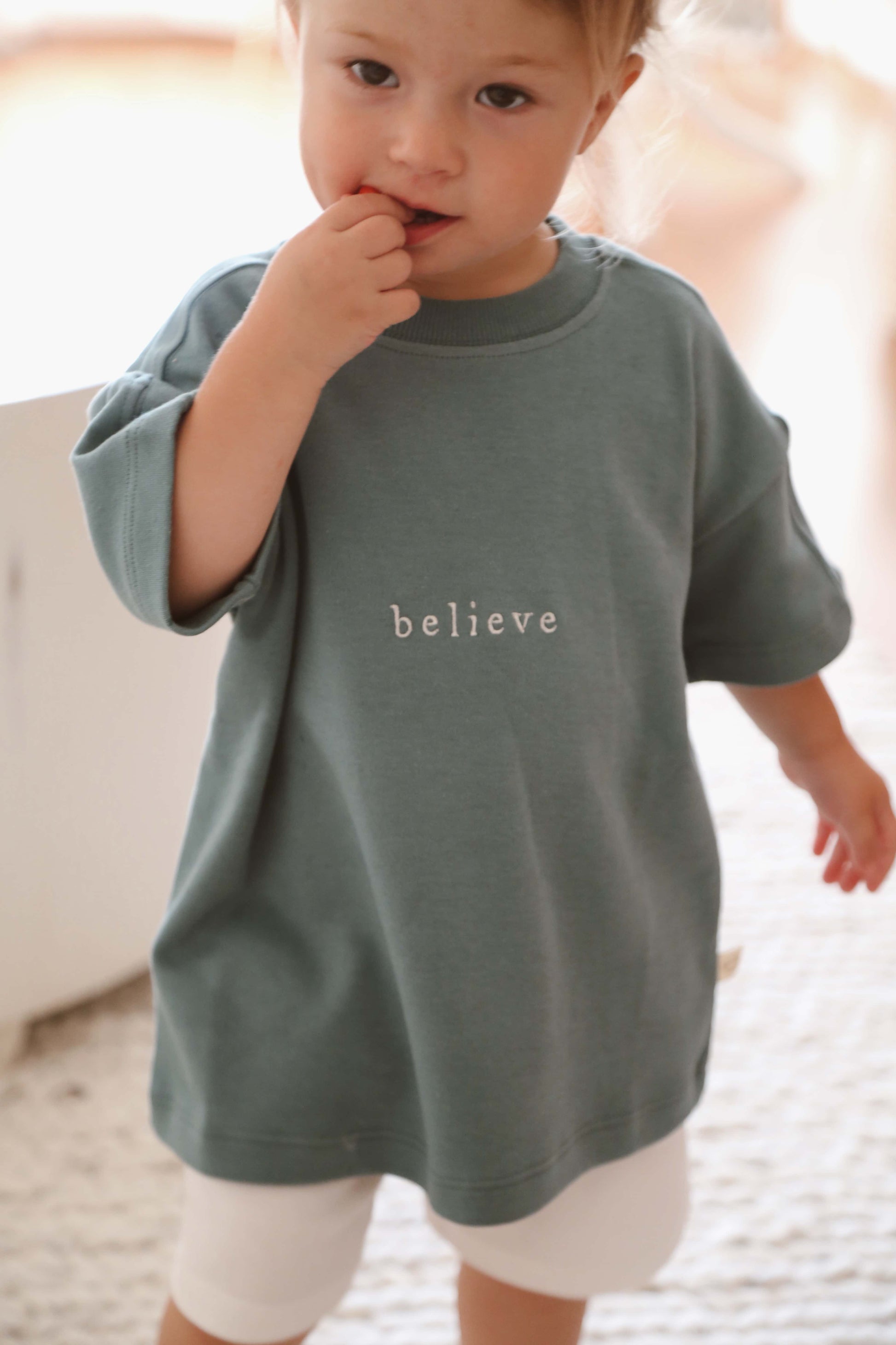 Oversize Basic Teal T-shirt Honey and Hive