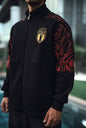 Italy Logo Zippered Hoodie - Stylish Sweatshirt with Sleeve Print Design Withinblack
