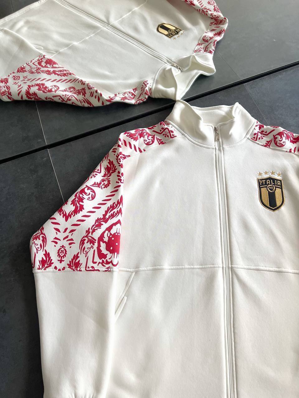Italy Logo Zippered Hoodie - Stylish Sweatshirt with Sleeve Print Design Withinblack