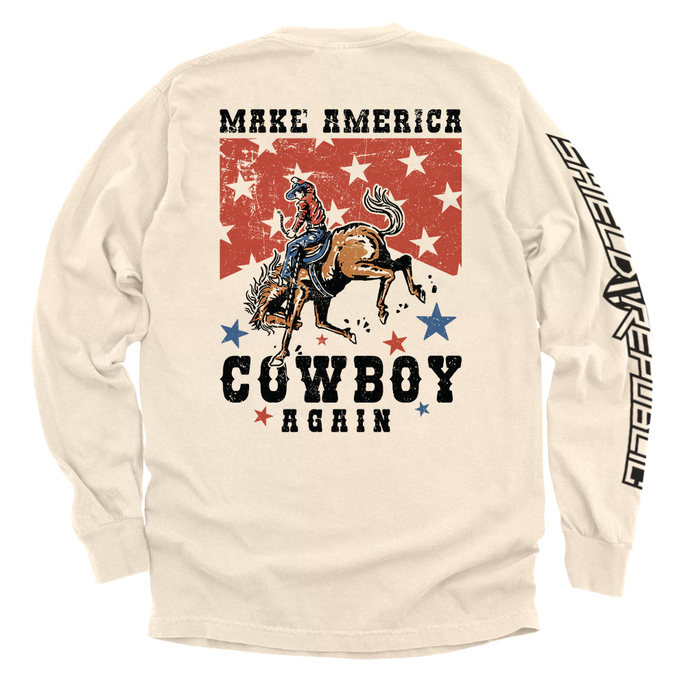 Make America Cowboy Again Shield Republic