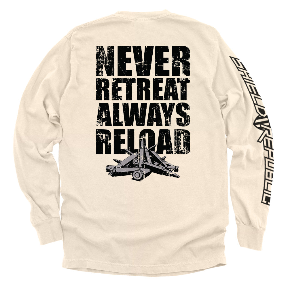 Never Retreat Always Reload Shield Republic