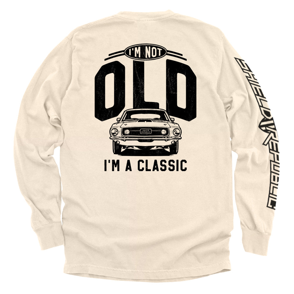 I'm Not Old I'm a Classic (69 Mustang) Shield Republic