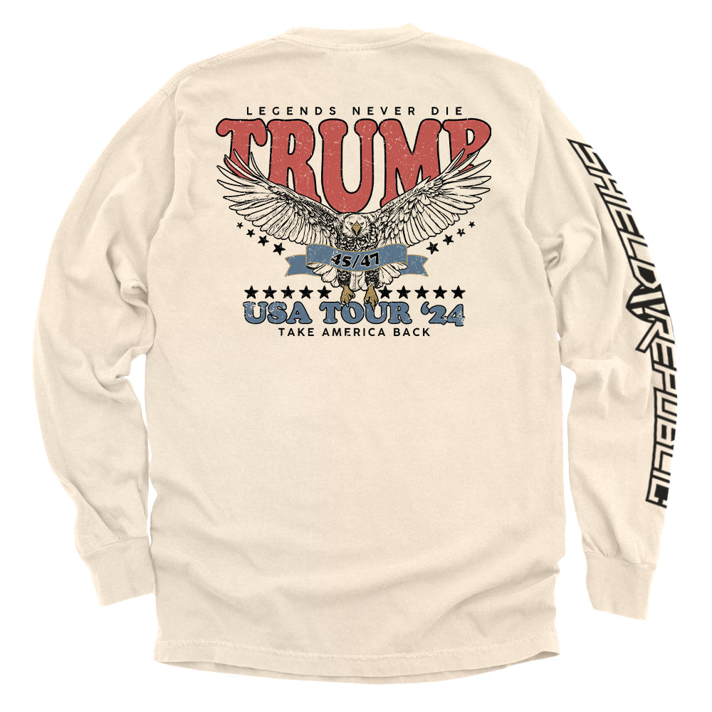 Legends Never Die Trump USA Tour 2024 Shield Republic