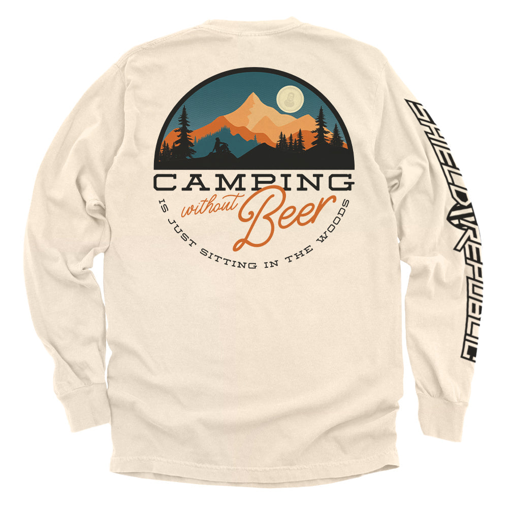 Camping Without Beer is Just Sitting in the Woods Shield Republic