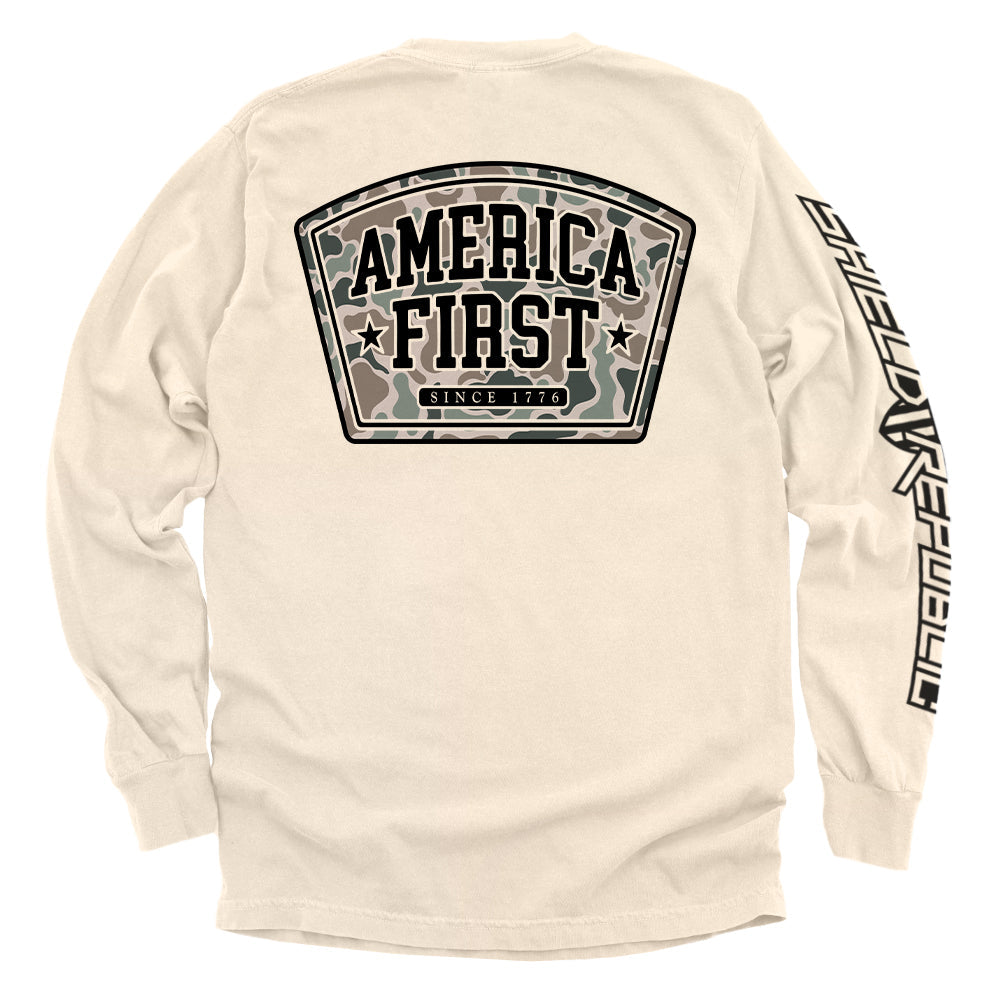 America First Duck Camo Shield Republic
