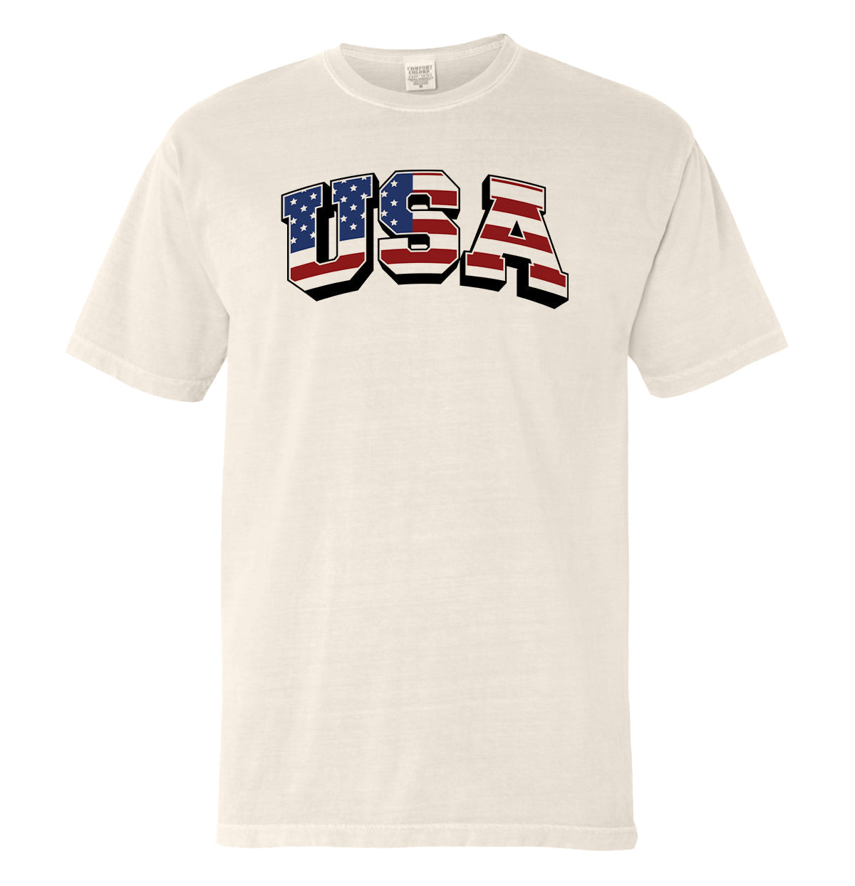 USA Flag Lettering (Front) Shield Republic