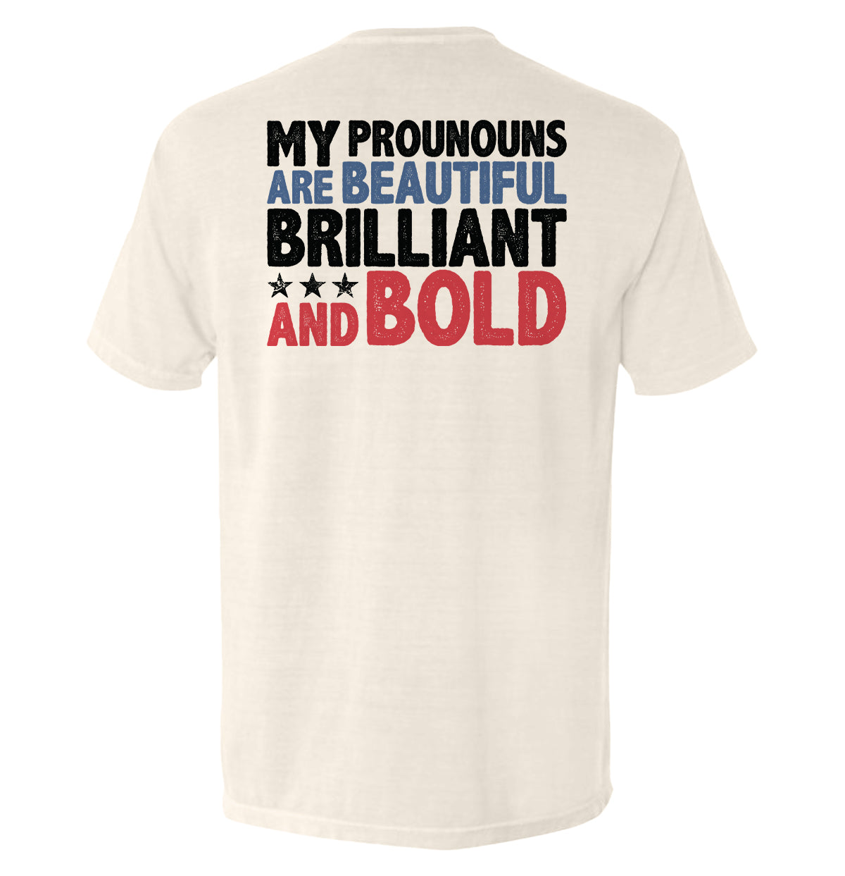 My Pronouns Are Beautiful Brilliant And Bold Shield Republic