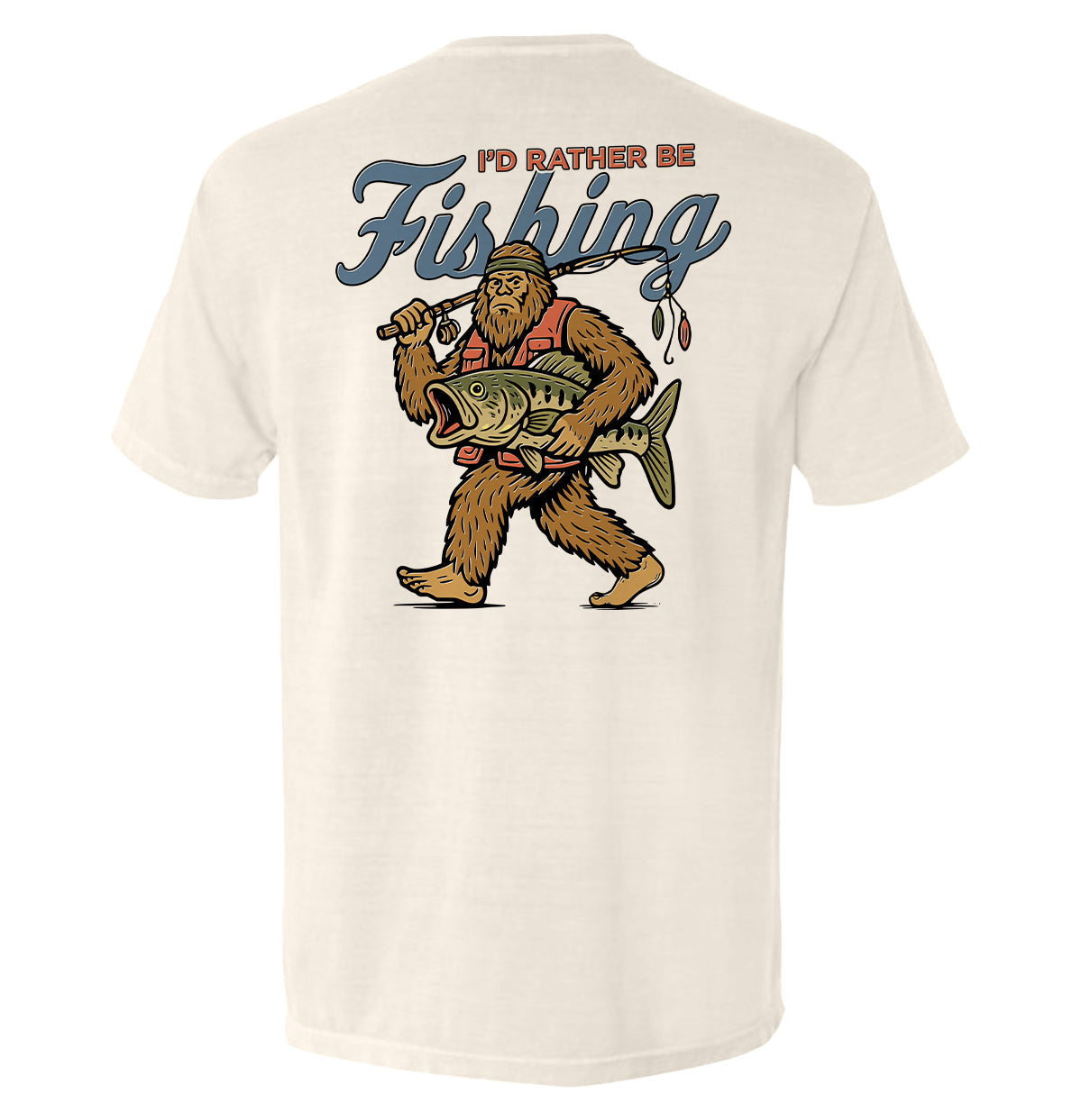 I'd Rather Be Fishing Bigfoot Shield Republic