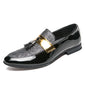 British Style Slip-On Pointed Toe Leather Shoes