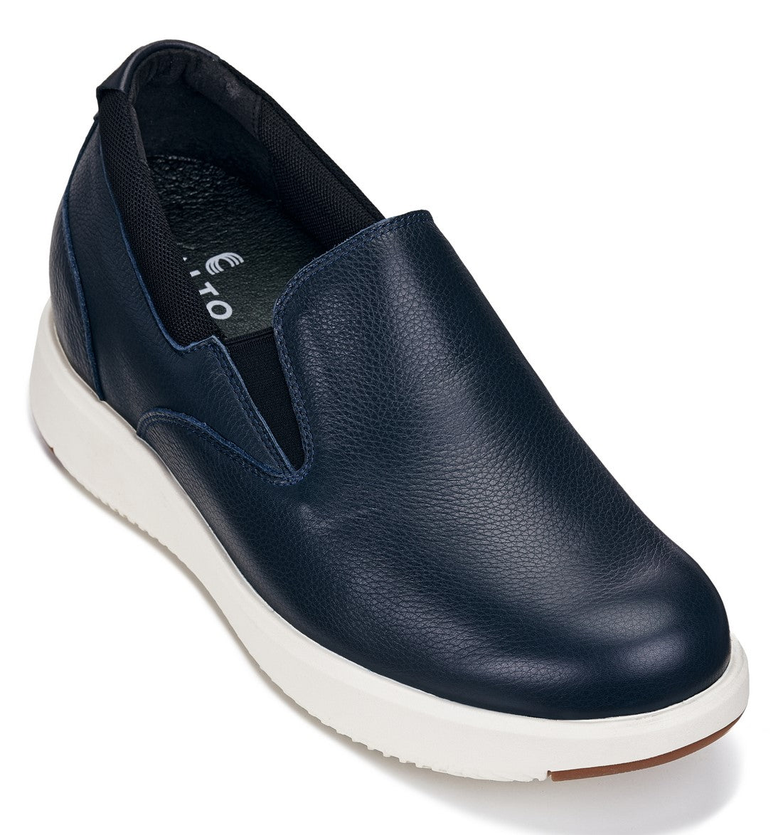 CALTO - J1421 - 2.8 Inches Taller (Dark Slate Blue) - Leather Loafers Tallmenshoes.com