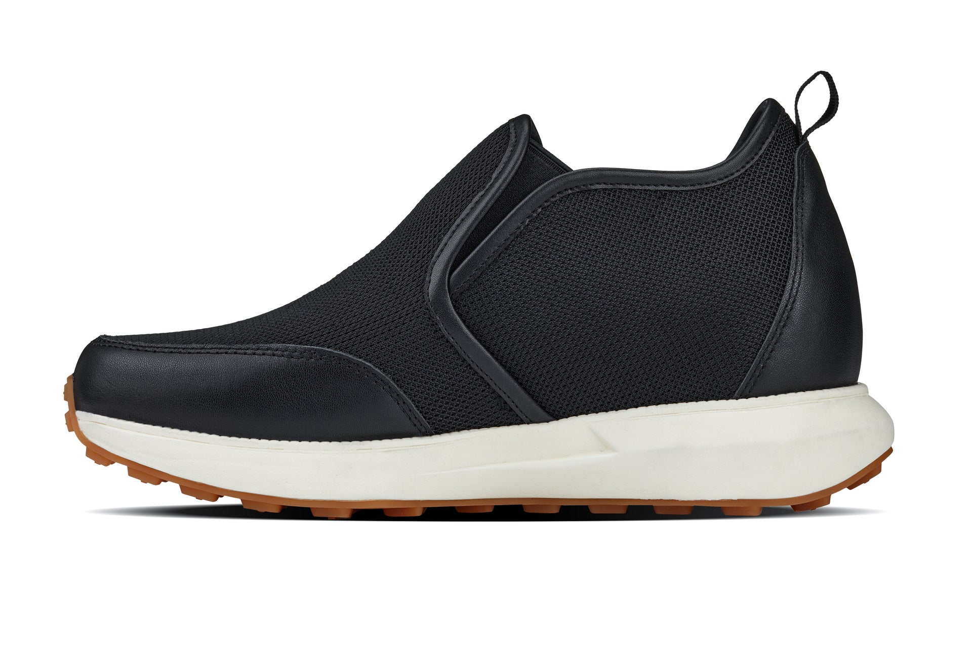 CALTO - J1433  - 3.3 Inches Taller (Black) - Casual Chunky Sole Sneaker Loafers Tallmenshoes.com