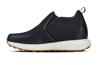 CALTO - J1433  - 3.3 Inches Taller (Black) - Casual Chunky Sole Sneaker Loafers Tallmenshoes.com