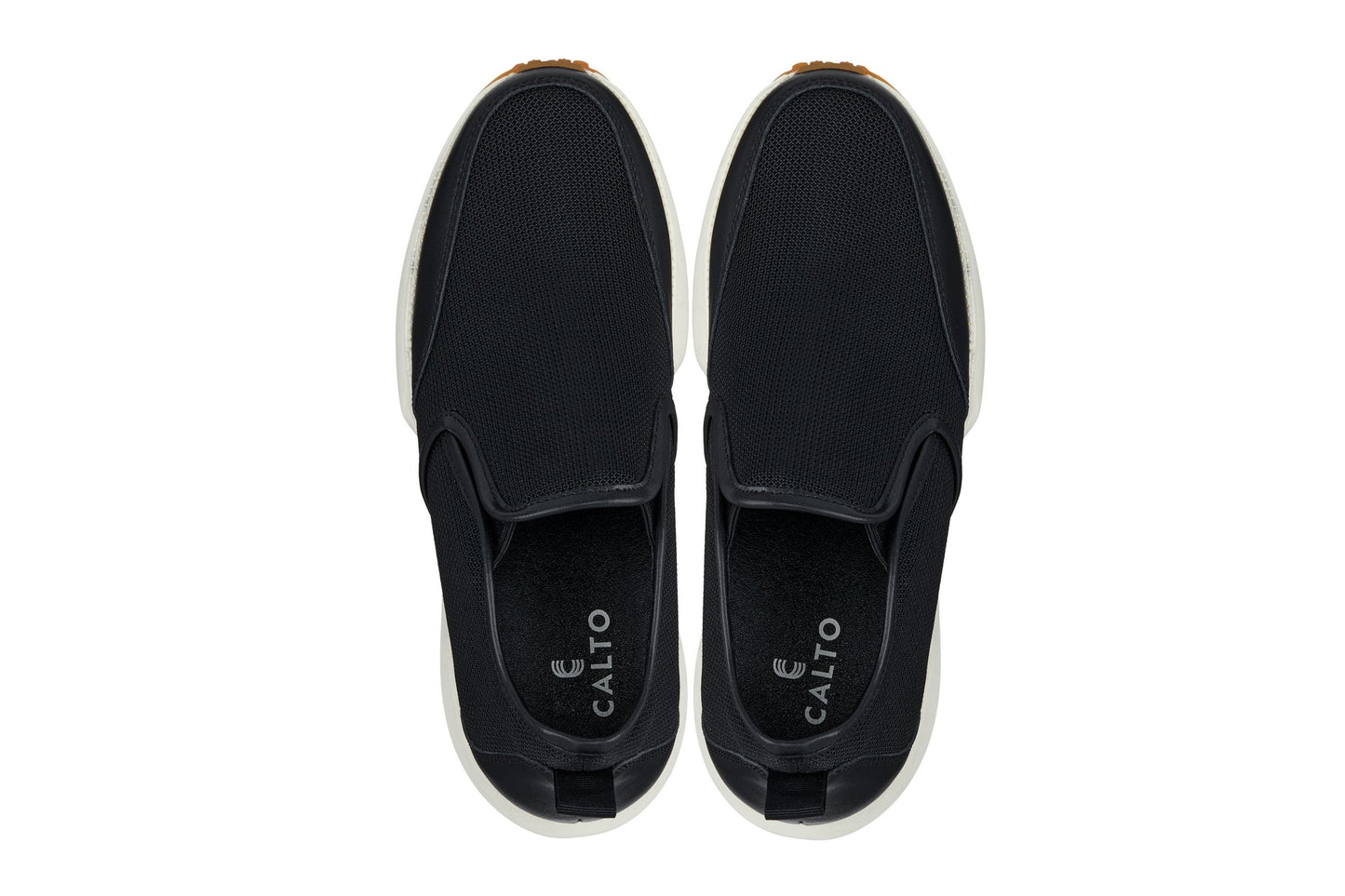 CALTO - J1433  - 3.3 Inches Taller (Black) - Casual Chunky Sole Sneaker Loafers Tallmenshoes.com